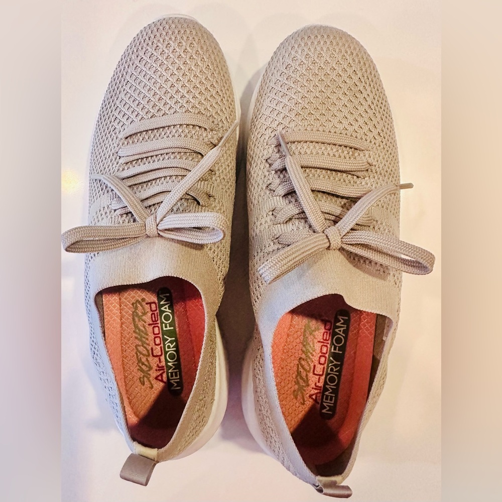 Skechers Air Cooled Memory Foam Sneakers 10 Tan Comfort Walking Casual Shoes - Picture 2 of 10